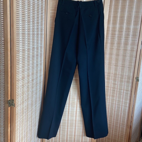 Suistudio crêpe high waist wide leg slim waist long tuxedo trousers 26waist - Picture 7 of 10